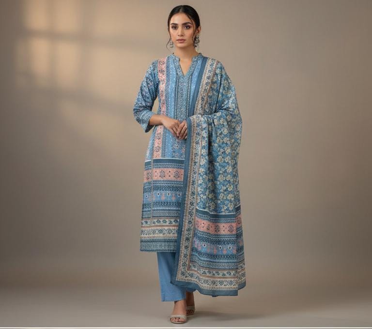 Unstitched 3 Piece Winter Collection-PREMIUM KHADDAR