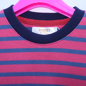 The Retro Pink & Navy Contrast Stripe Tee MODST Online Store