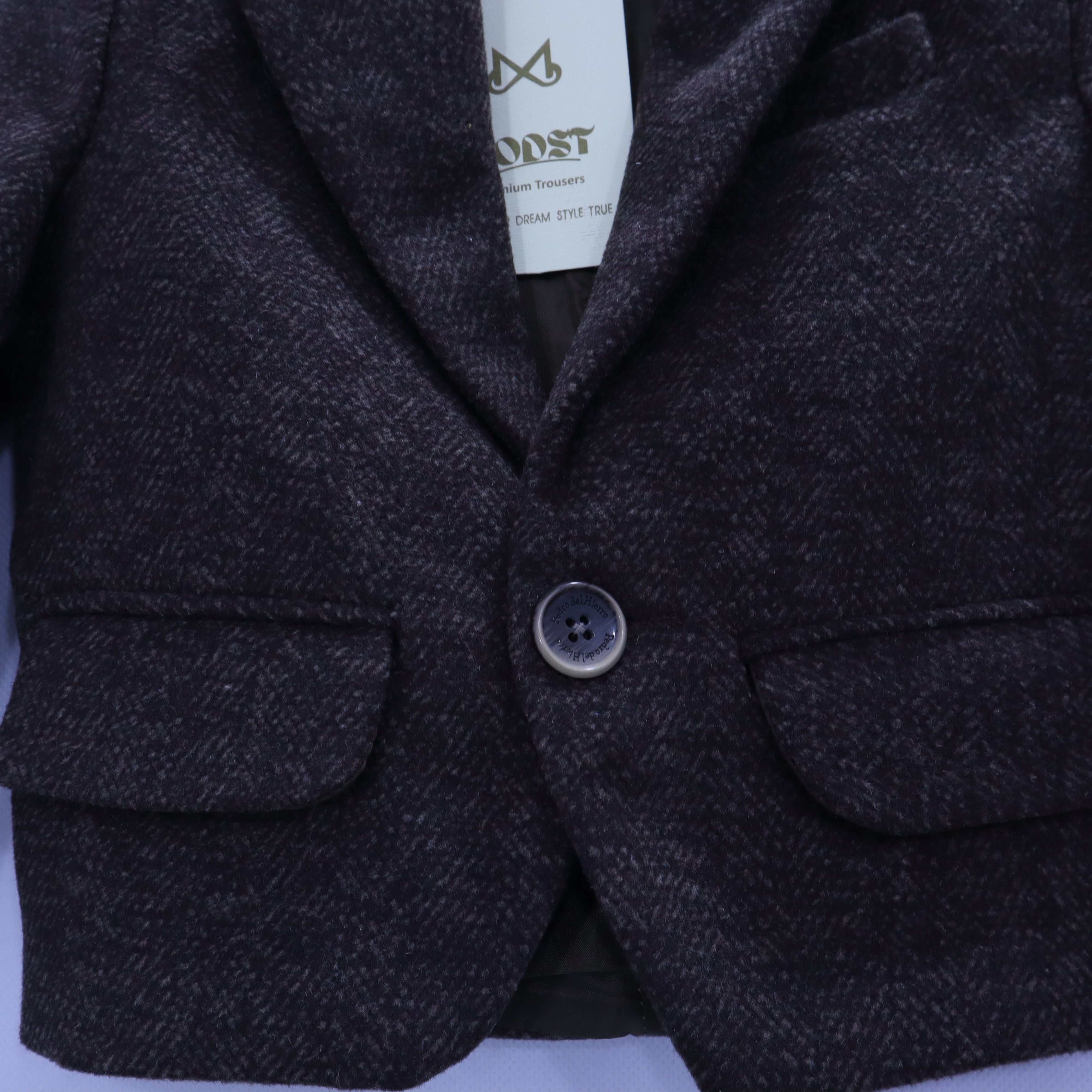 The Classic Heirloom: Boy's Charcoal Melange Blazer MODST Online Store