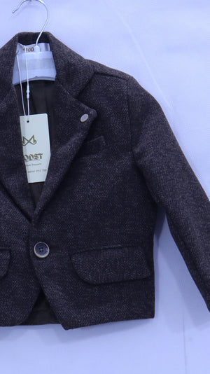 The Classic Heirloom: Boy's Charcoal Melange Blazer MODST Online Store
