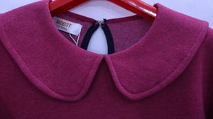 Cozy Chic Girl's Top: Berry Peter Pan Collar Sweater MODST Online Store