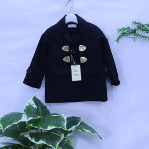 Elegant Black Wool Toggle Coat MODST Online Store
