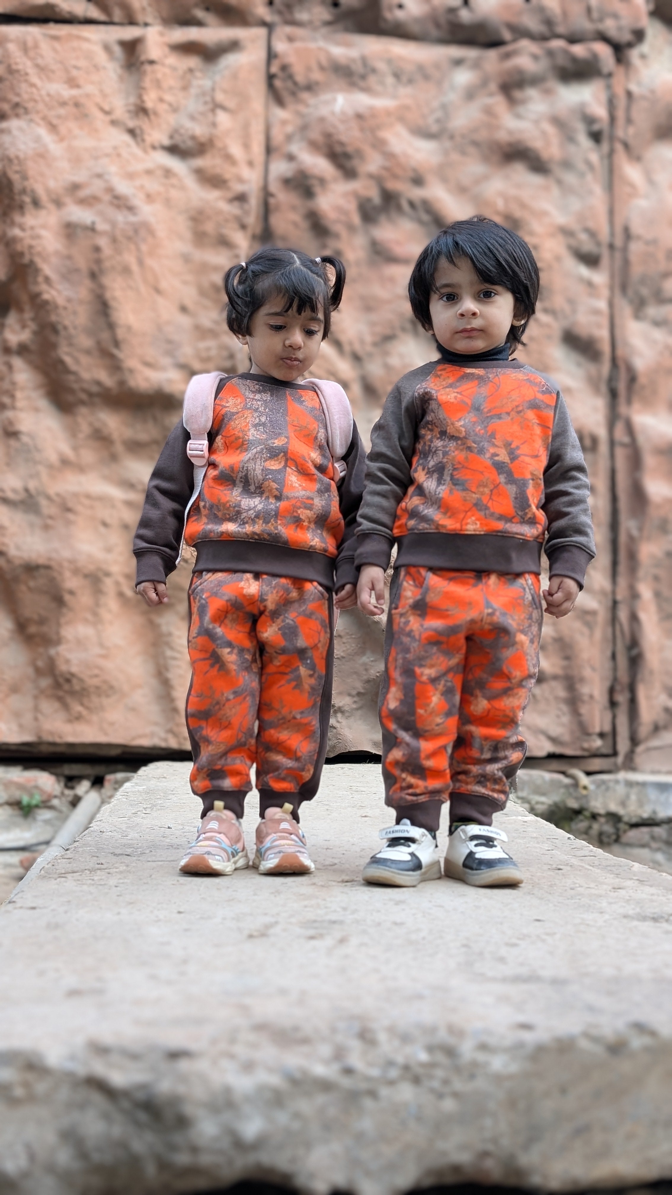 Orange Camo Contrast Fleece Track Suit MODST Online Store