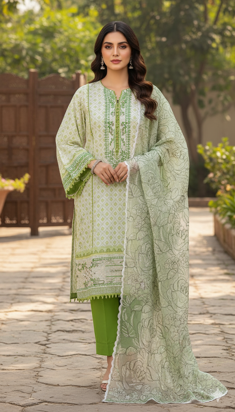 Unstitched 3 Piece Winter Collection-PREMIUM KHADDAR