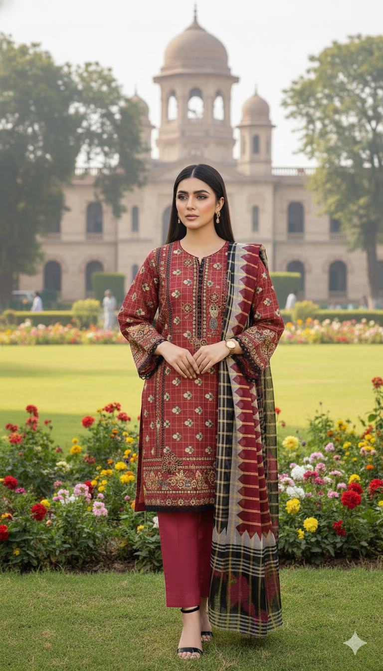Unstitched 3 Piece Winter Collection-PREMIUM KHADDAR