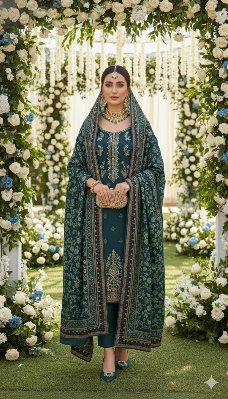 Unstitched 3 Piece Winter Collection-PREMIUM KHADDAR