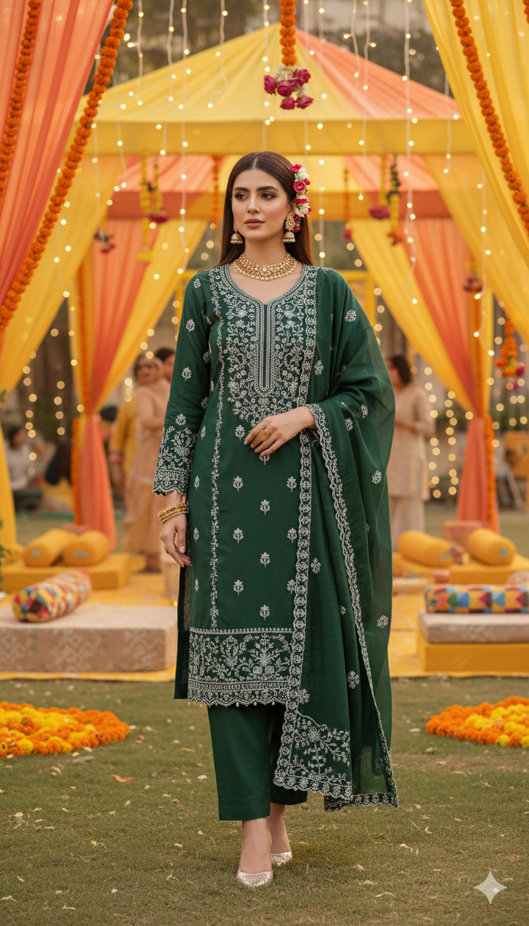 Unstitched 3 Piece Winter Collection-PREMIUM KHADDAR