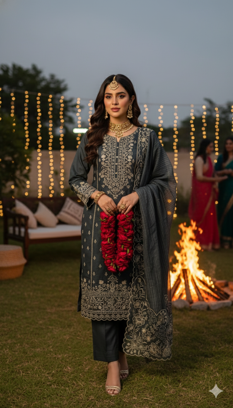 Unstitched 3 Piece Winter Collection-PREMIUM KHADDAR