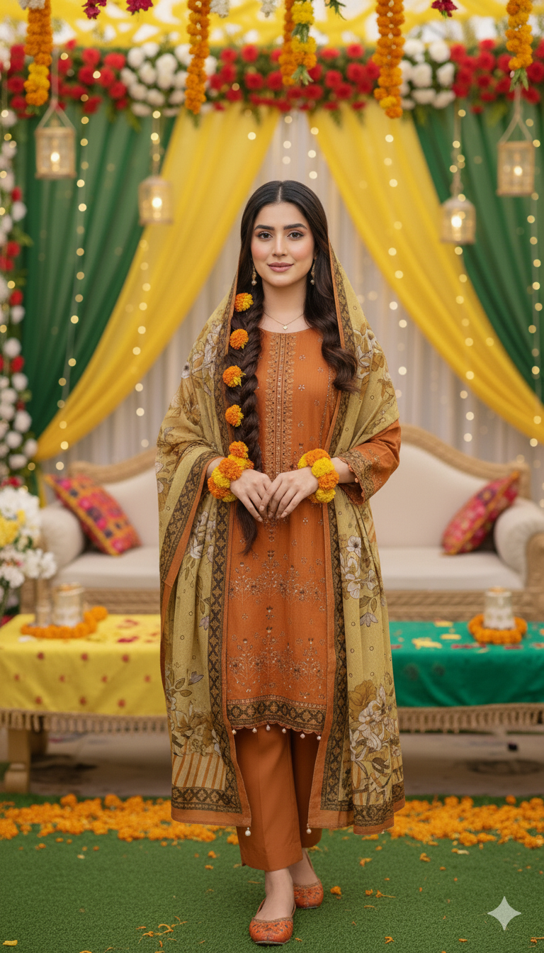 Unstitched 3 Piece Winter Collection-PREMIUM KHADDAR