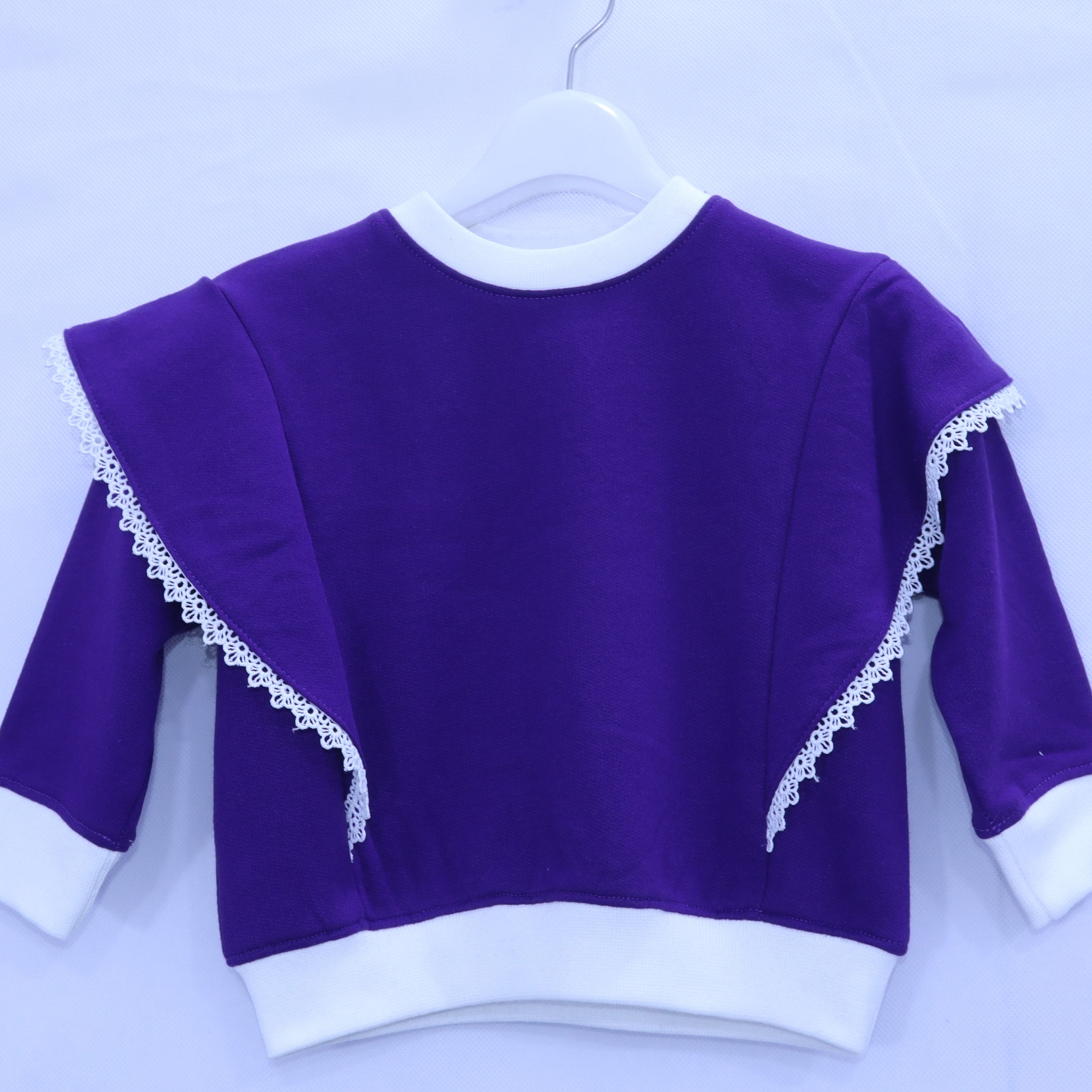 The Regal Ruffle-Shoulder Contrast Sweatshirt MODST Online Store