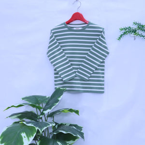 Sage Green Mariner Stripe Long-Sleeve Tee MODST Online Store