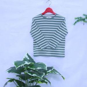 Sage Green Mariner Stripe Long-Sleeve Tee MODST Online Store