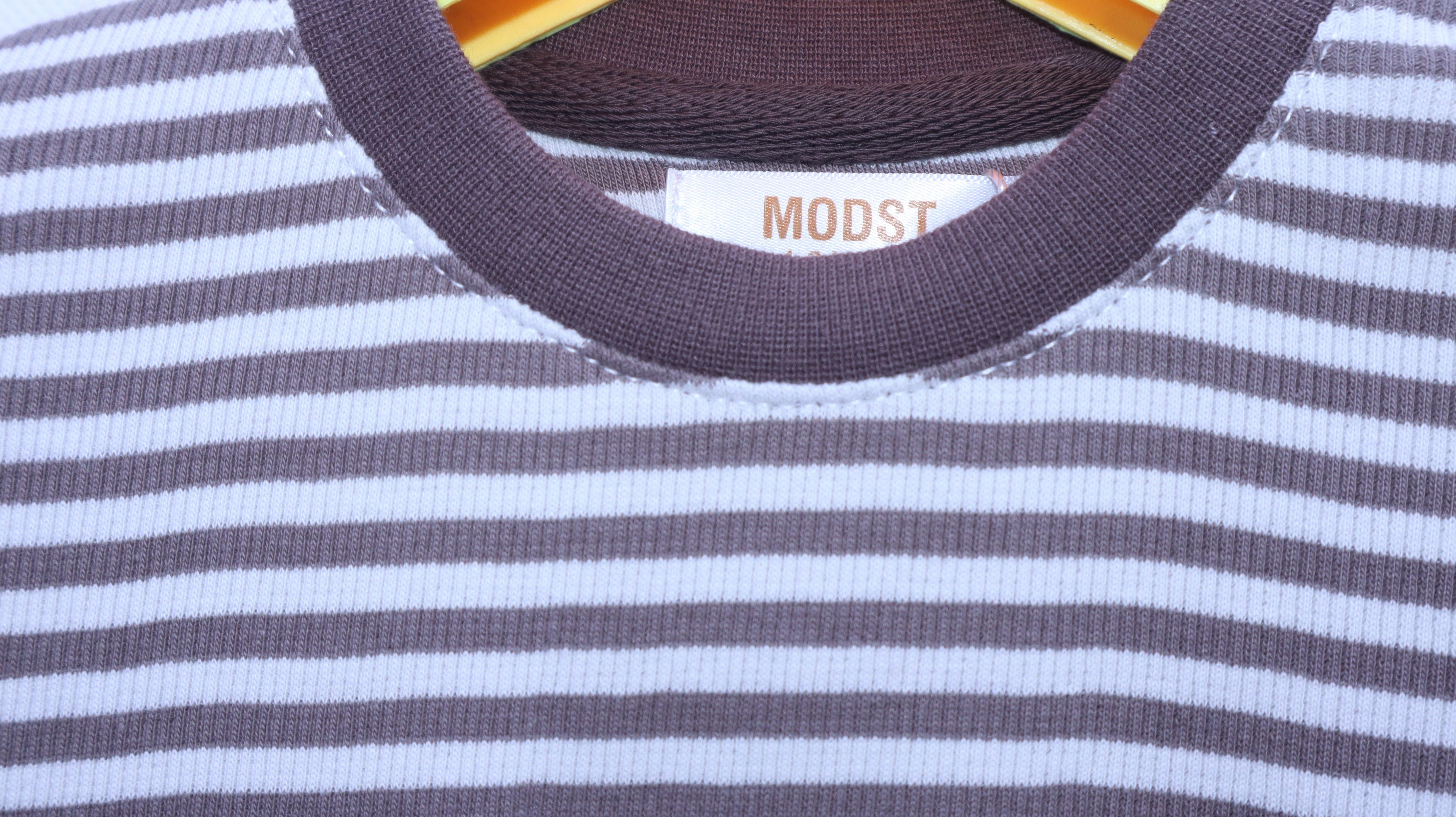 The Neutral Narrow-Stripe Long-Sleeve Tee MODST Online Store