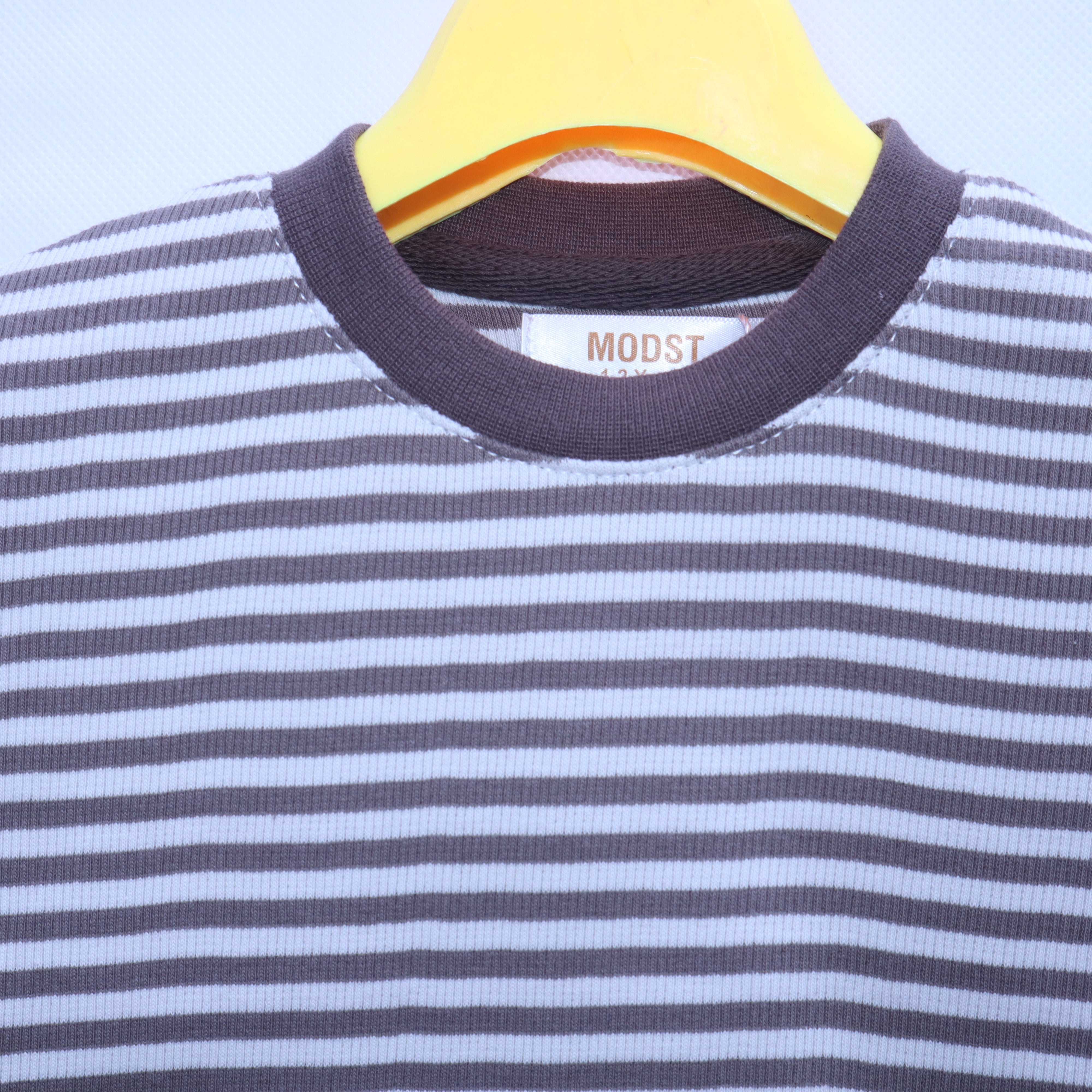 The Neutral Narrow-Stripe Long-Sleeve Tee MODST Online Store
