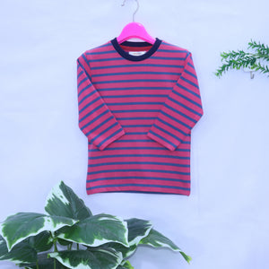 The Retro Pink & Navy Contrast Stripe Tee MODST Online Store