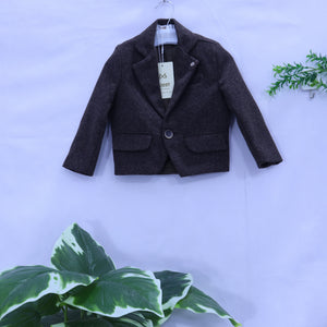 The Classic Heirloom: Boy's Charcoal Melange Blazer MODST Online Store