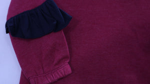 Cozy Chic Girl's Top: Berry Peter Pan Collar Sweater MODST Online Store