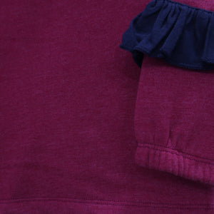 Cozy Chic Girl's Top: Berry Peter Pan Collar Sweater MODST Online Store