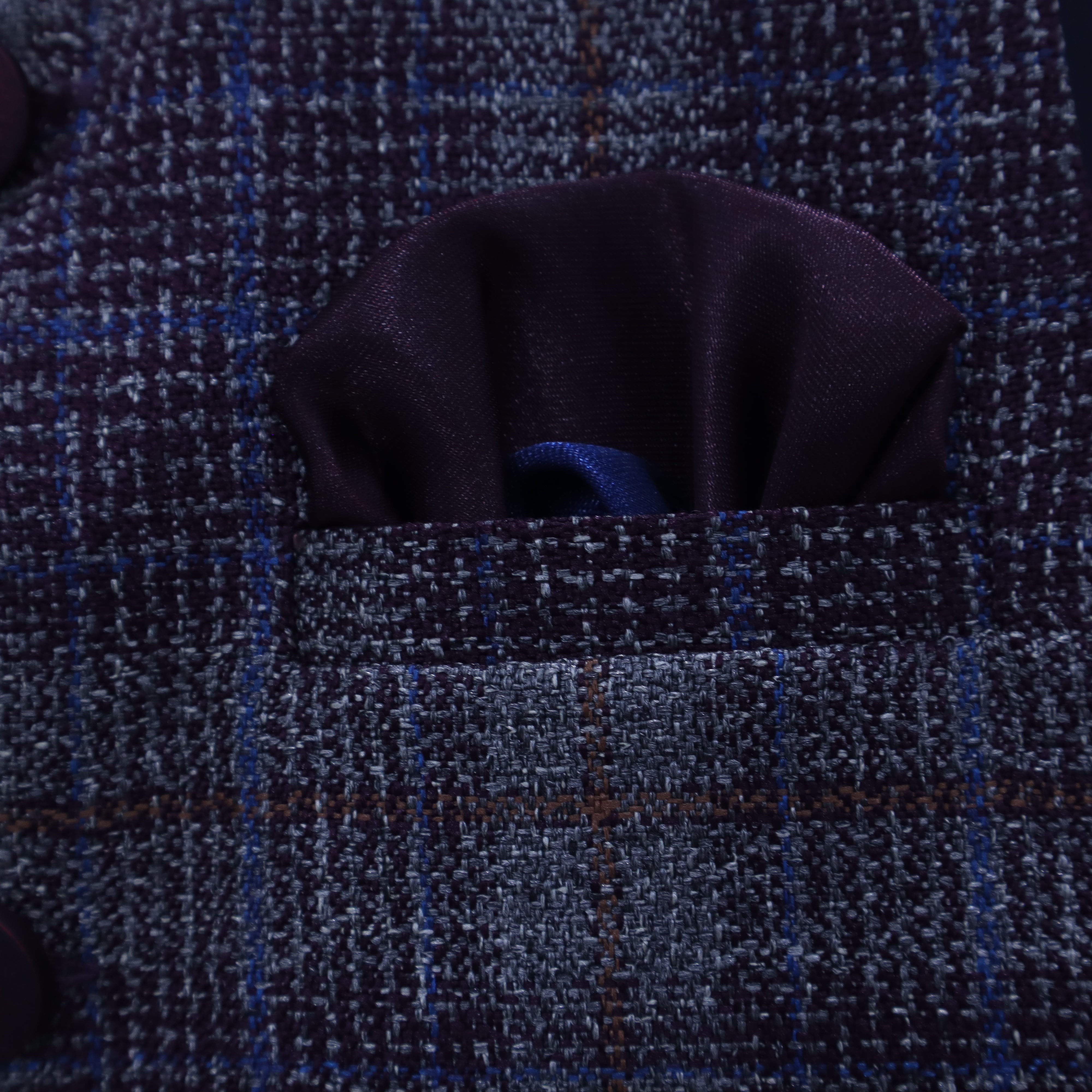 Miniature Nawab: Black Kurta & Plaid Waistcoat Set MODST Online Store