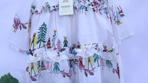 Enchanting Forest Print High-Neck Dress MODST Online Store