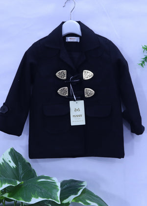 Elegant Black Wool Toggle Coat MODST Online Store