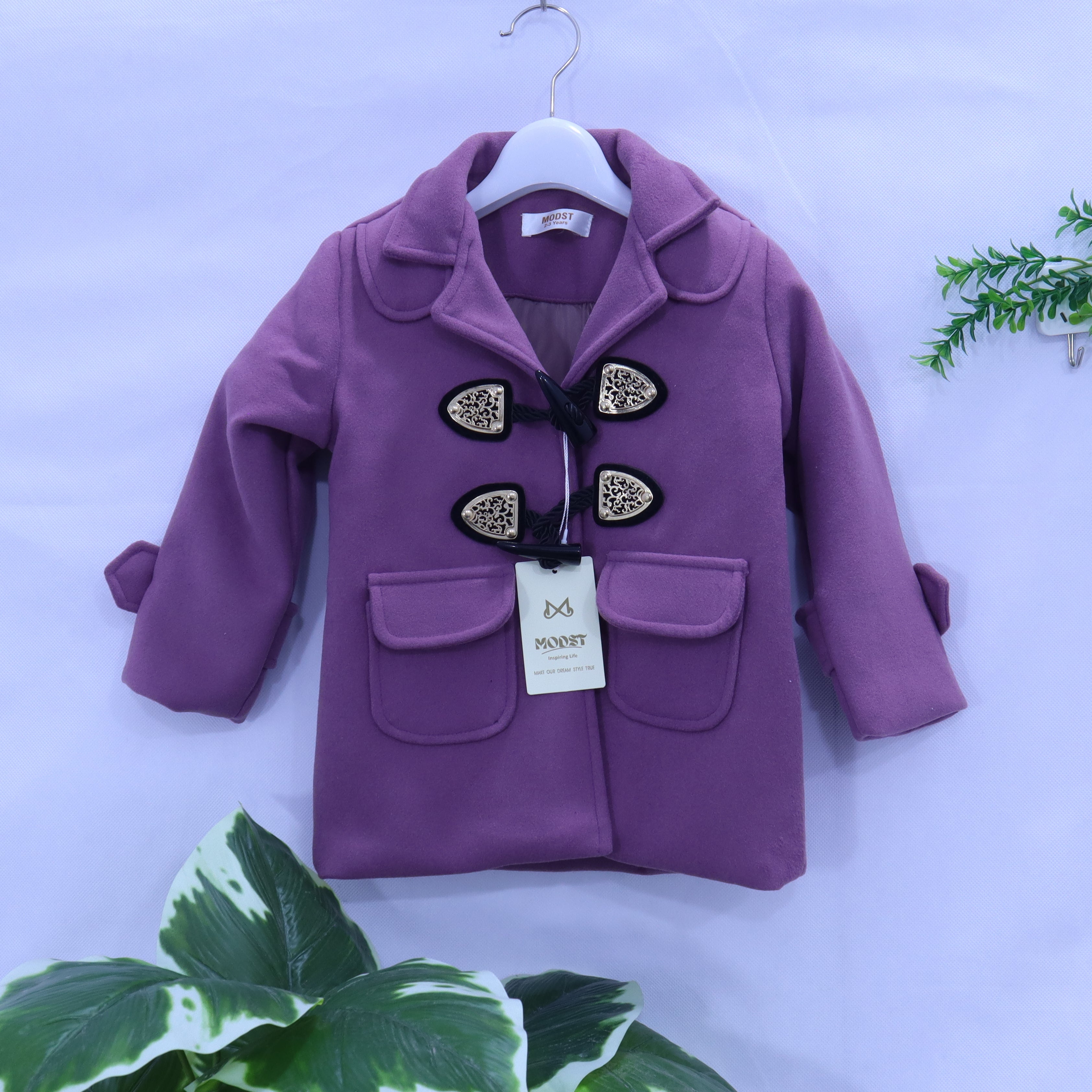 Cozy Lilac Toggle Coat MODST Online Store