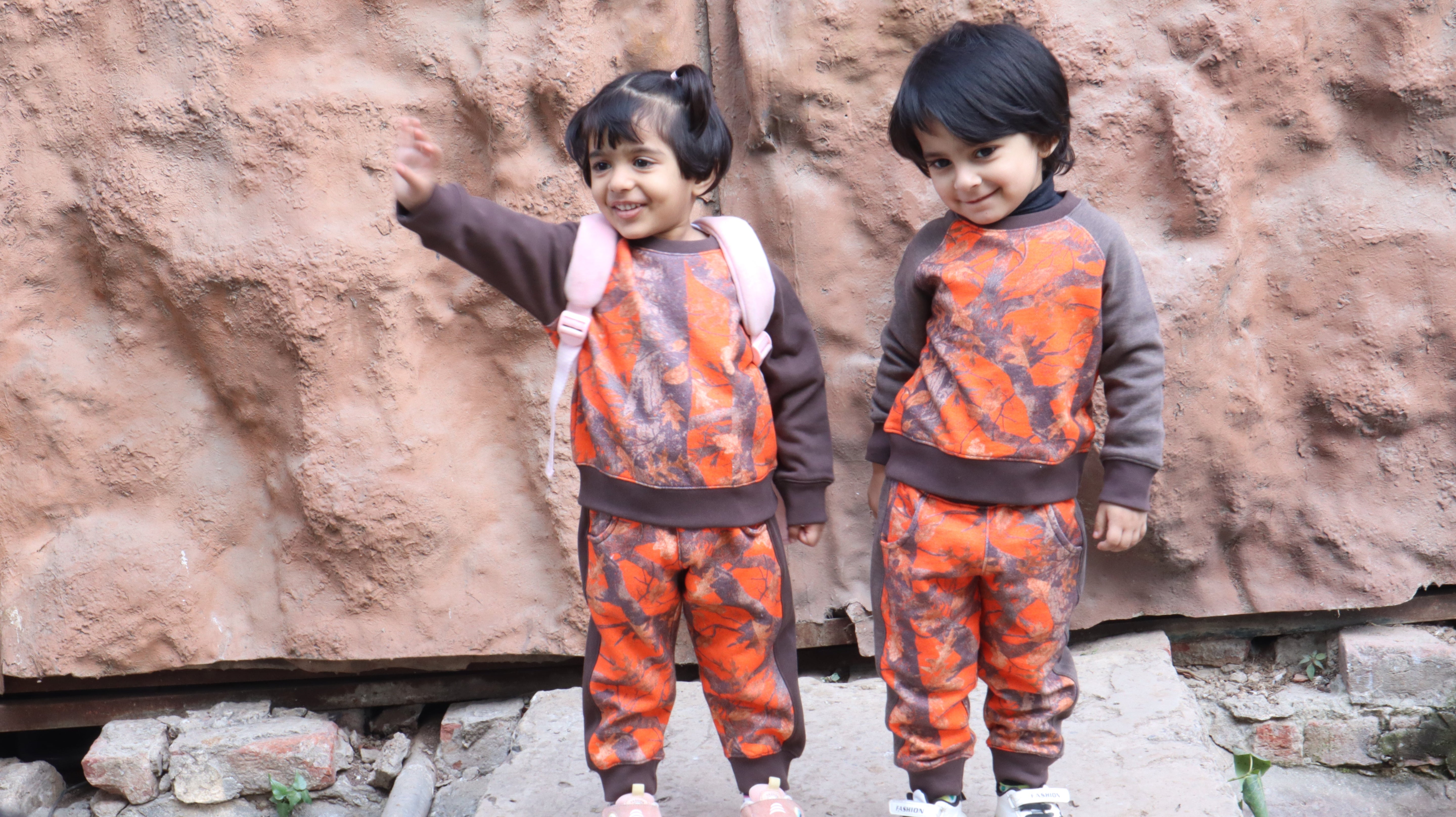 Orange Camo Contrast Fleece Track Suit MODST Online Store