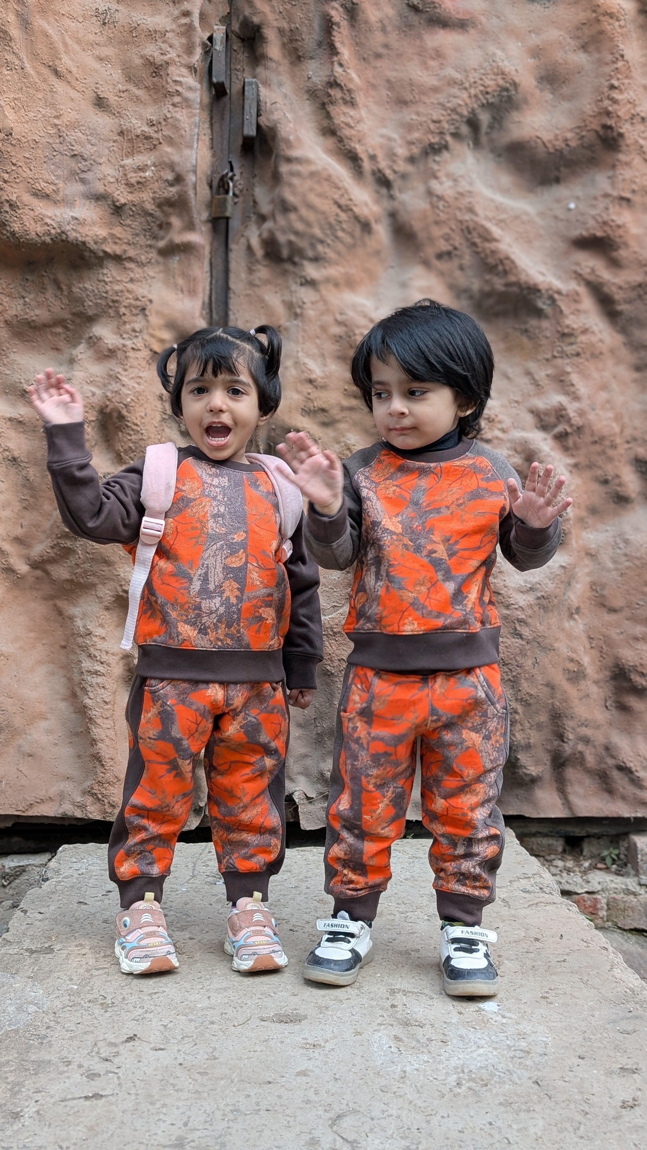Orange Camo Contrast Fleece Track Suit MODST Online Store