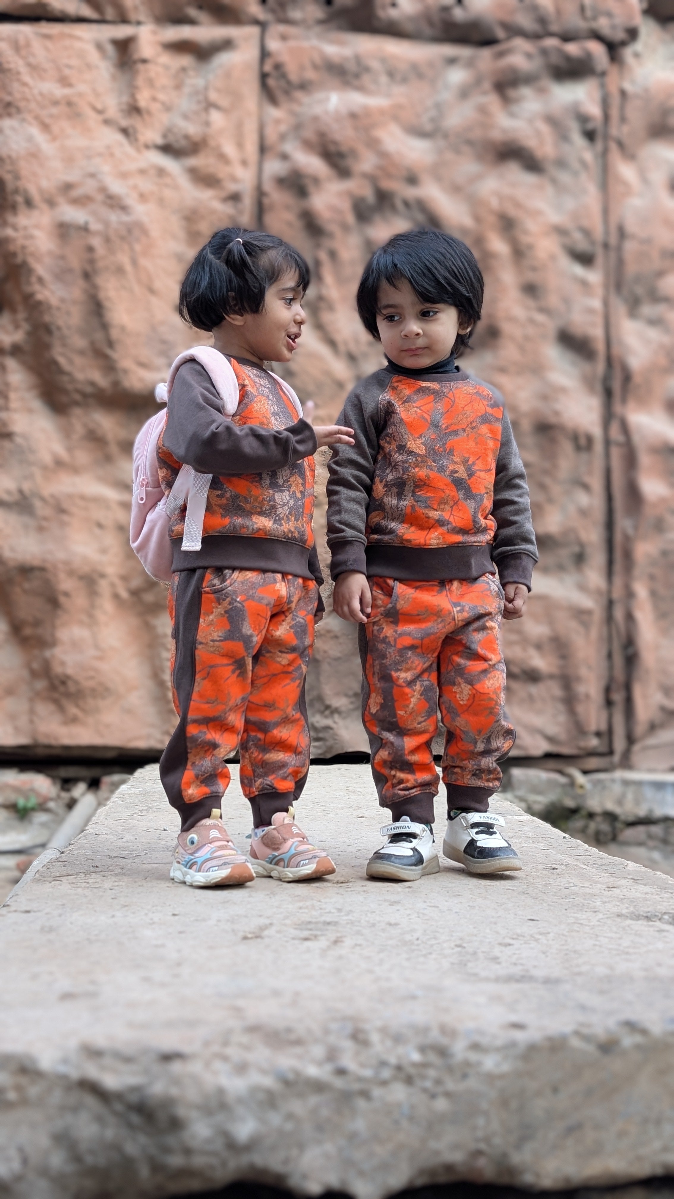 Orange Camo Contrast Fleece Track Suit MODST Online Store