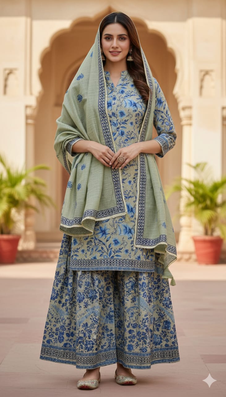 Unstitched 3 Piece Winter Collection-PREMIUM KHADDAR
